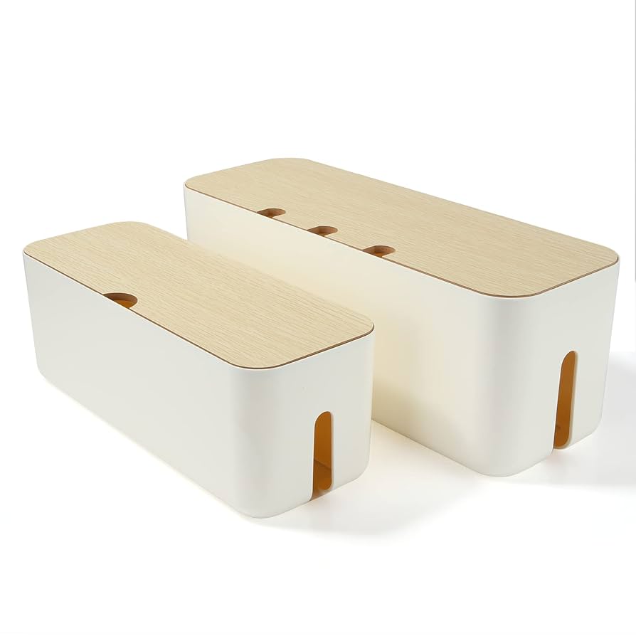 Amazon.co.jp: ケーブルボックス ホワイト 2個セット コンセント